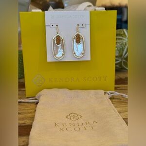 Elle Gold Drop Earrings—Custom Color Bar piece